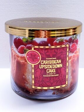 Goose Creek CARIBBEAN UPSIDEDOWN CAKE Large 3-Wick Scented Candle, 14.5 Oz